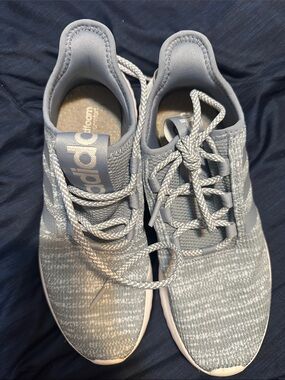 adidas Light Blue Knit Cloudfoam Sneakers